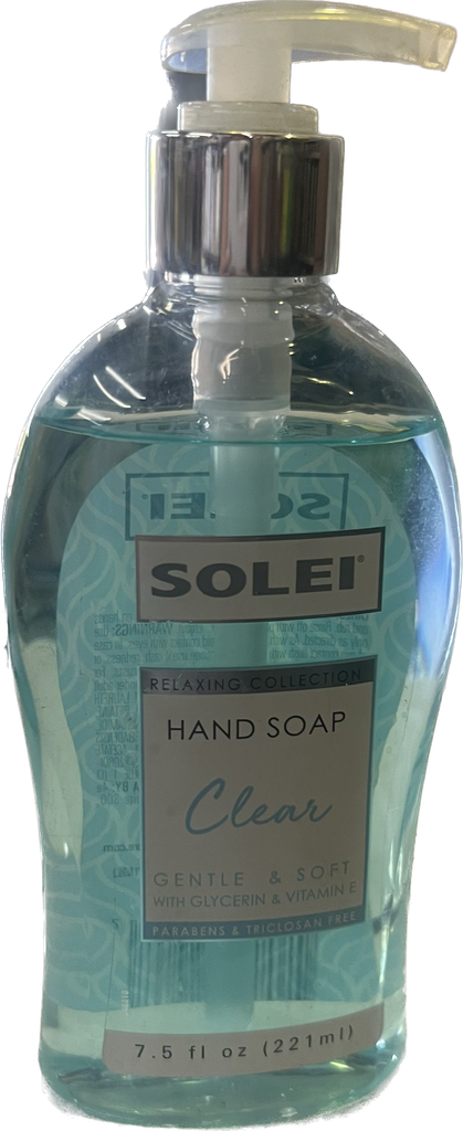 SOLEI HAND SOAP CLEAR GENTLE 7.5oz/24