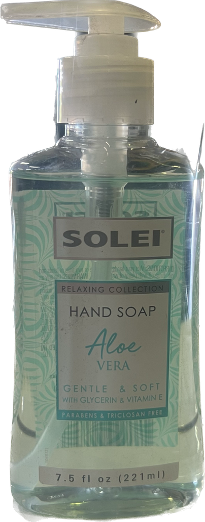 SOLEI HAND SOAP ALOE VERA 7.5oz/24