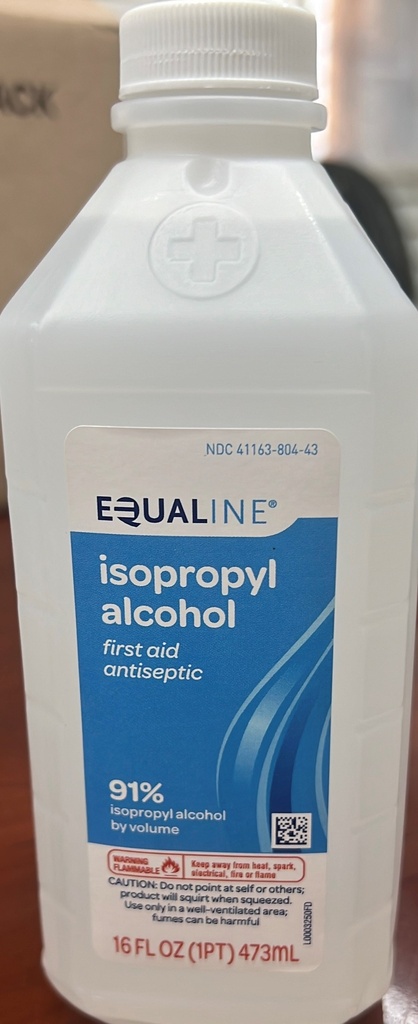 EQUALINE 91% ISOPROPYL ALCOHOL 16oz /12