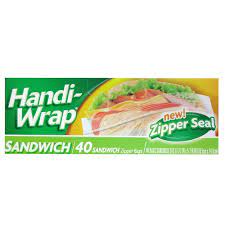 HANDI-WRAP SANDWICH BAGS ZIPPER S. 40ct /12