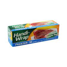 HANDI-WRAP FREEZER ZIPPER BAGS QUART 16ct /12