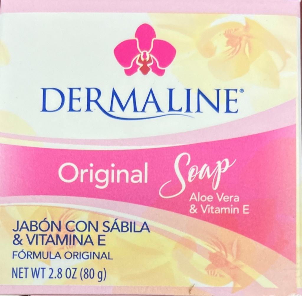 DERMALINE SOAP ORIG Aloe & vit E 80g /24 exp 4/28