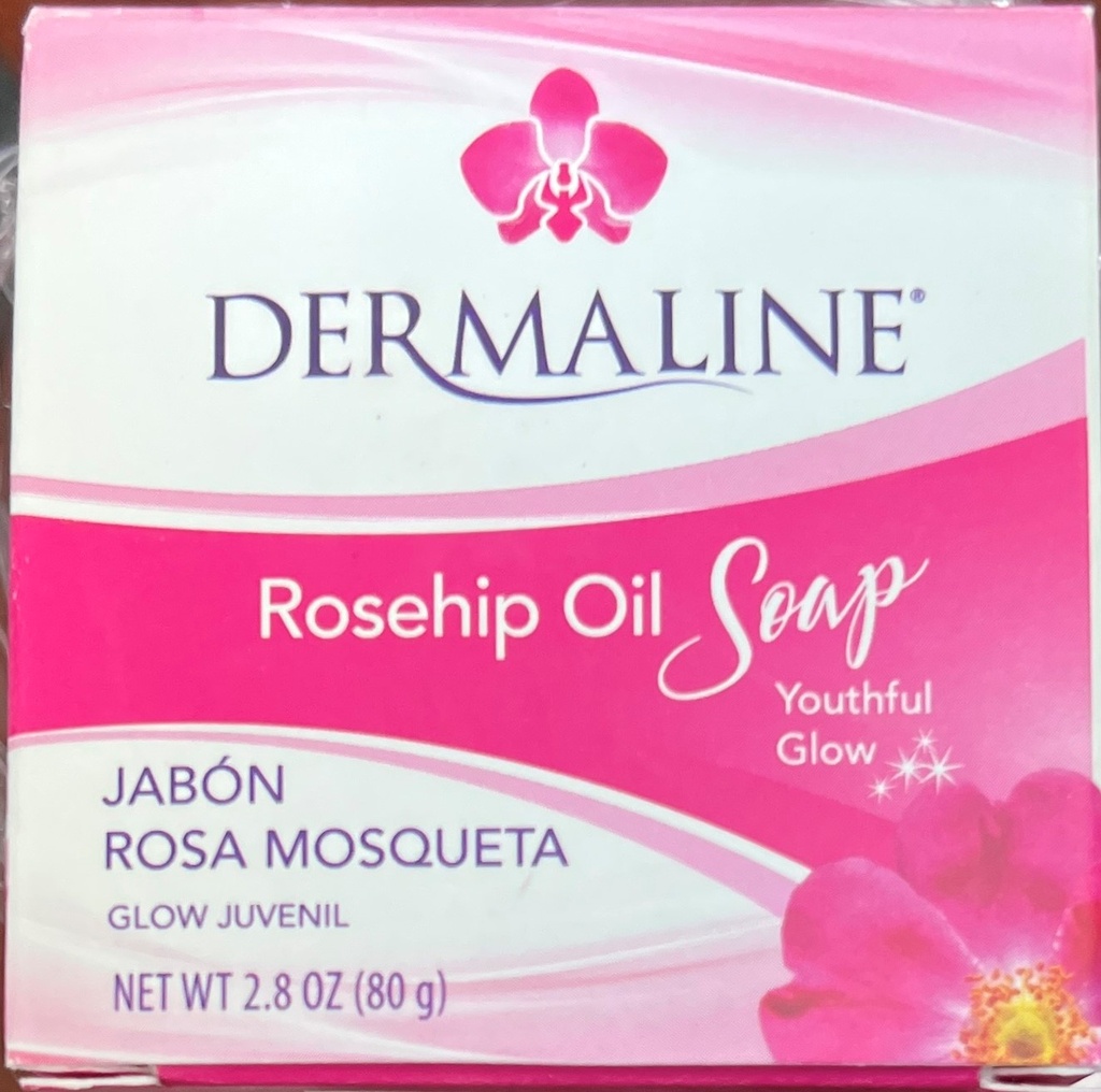 DERMALINE SOAP ROSEHIP OIL 80g /24 exp 4/28