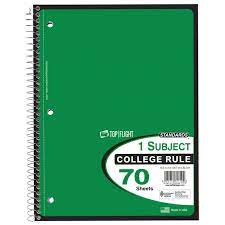 NOTEBOOK 70 SHEETS 1-SUBJECT /48