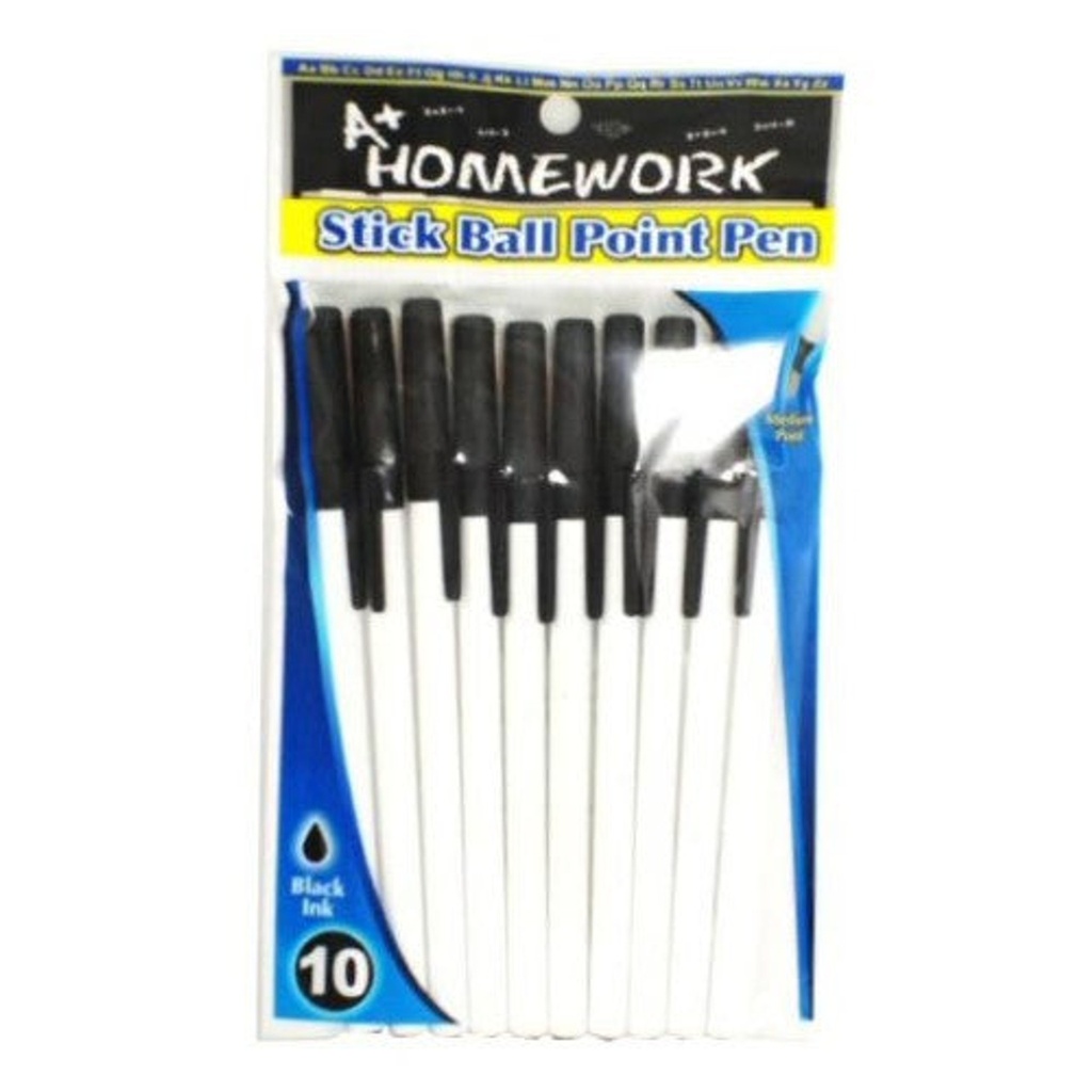 PENS BLACK 10-PK (UC1877) /48