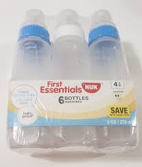 First Essentials Clear Baby Bottles 9oz - 6PK /6