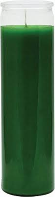 CANDLE 8" PLAIN 400ml GREEN 12PK