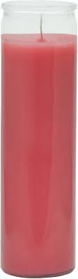 CANDLE 8" PLAIN 400ml PINK 12PK