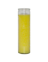 CANDLE 8" PLAIN 400ml YELLOW 12PK