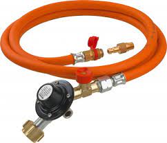 [5050373880193] STOVE KIT HOSE W/REGULATOR ORANGE