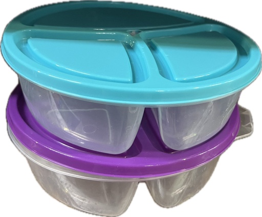 [854515005094] Round Food Container With Division 47oz - 1.4Lt /36