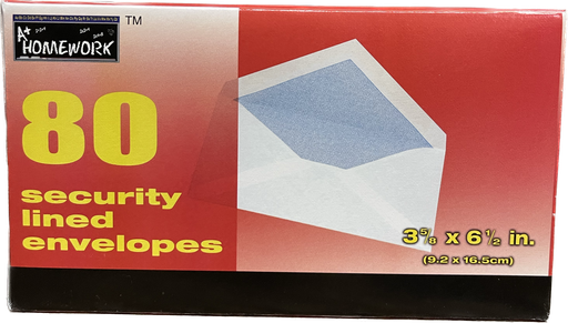 [871936002143] ENVELOPES SECURE BOXED SMALL 80PK (UC1988) /24