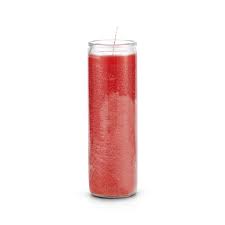 [186148001106] CANDLE 7 DIA 470ml Clear glass RED 12PK