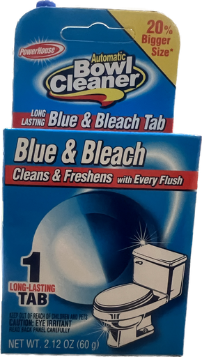 [808829120103] POWER TOILET 1 TABLET BLUE & BLEACH 12PK