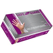 [815797010640] SAFE GUARD GLOVES VINYL (powder free) XLarge 100PK/50