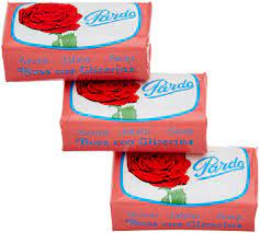 [8410874000310] PARDO SOAP ROSE W/GLYCERINE  3 PK 125G