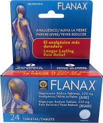 [853030002106] FLANAX PAIN RELIEVER TABS 24ct /12 exp 8/25