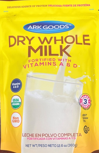 [850046222054] Dry Whole Milk Powder  12.6oz /12 exp 12/24