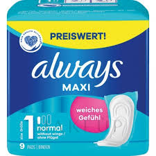 [8006540538227] ALWAYS MAXI NORMAL 9CT no/wings ( BLUE) /16