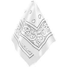 [BR5502] BANDANA WHITE 12-PK