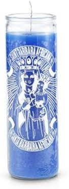 CANDLE SANTA BARBARA AFRICANA 12PK BLUE | PJ DISTRIBUTORS