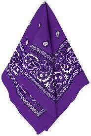 [BR5509] BANDANAS PURPLE 12-PK