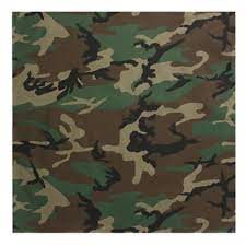 [BR5522] BANDANA ARMY CAMOUFLAGE 12-PK