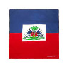 [BR5566] BANDANA HAITI FLAG 12-PK