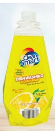 [892166000709] CLEAN S. DISHWASH FRESH LEMON 24 OZ / 12