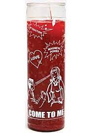 [0745110779100] CANDLE 8" COME TO ME 12PK RED