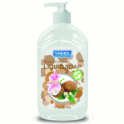 [80882903211] LUCKY LIQUID CLEAR SOAP COCONUT 14oz /12