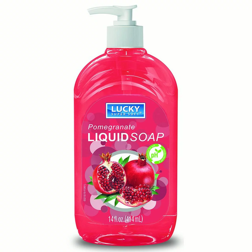 [808829032154] LUCKY LIQUID CLEAR SOAP POMEGRANATE 14oz /12