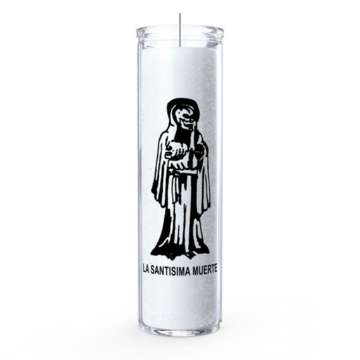 [186148309110] CANDLE SANTA MUERTE 12PK WHITE