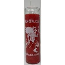 [29010] CANDLE RUN DEVIL RUN 12PK RED