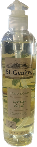 [814266025109] HAND SOAP ST GENEVE LEMON BASIL 17OZ/24