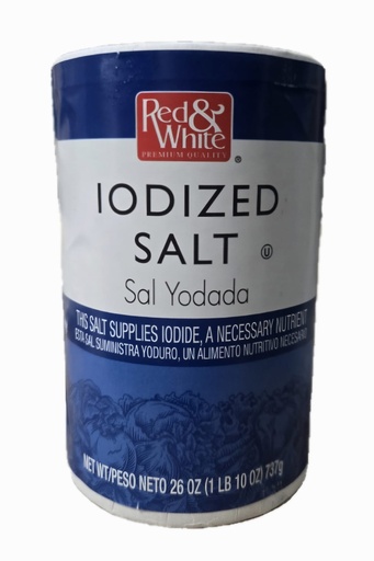 [050700031088] SALT IODIZED R&W 26oz-24PK /CASE