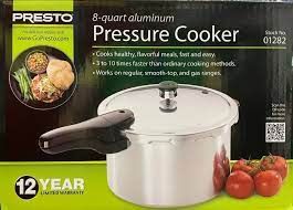 [075741012827] PRESTO ALUM.PRESS.COOKER 8QT..NO RETURNS ON PRESTO