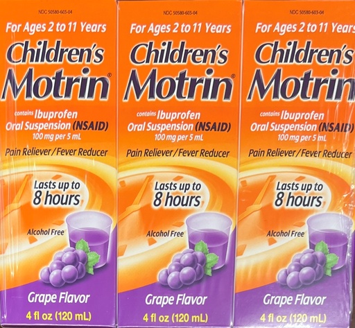 [300450603401] MOTRIN CHILDREN'S GRAPE 4oz /36 exp 11/26